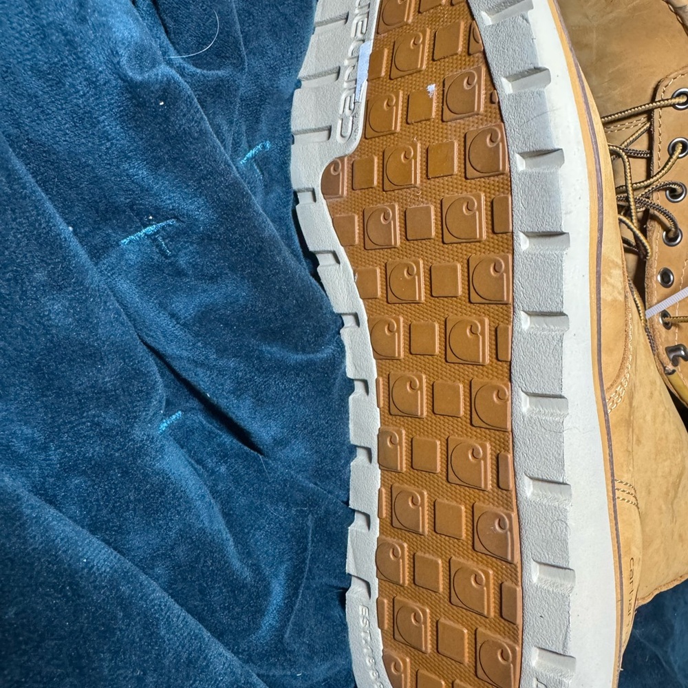 NEW…Carhartt unisex Tan Work Boots size 9.5 - Picture 5 of 5